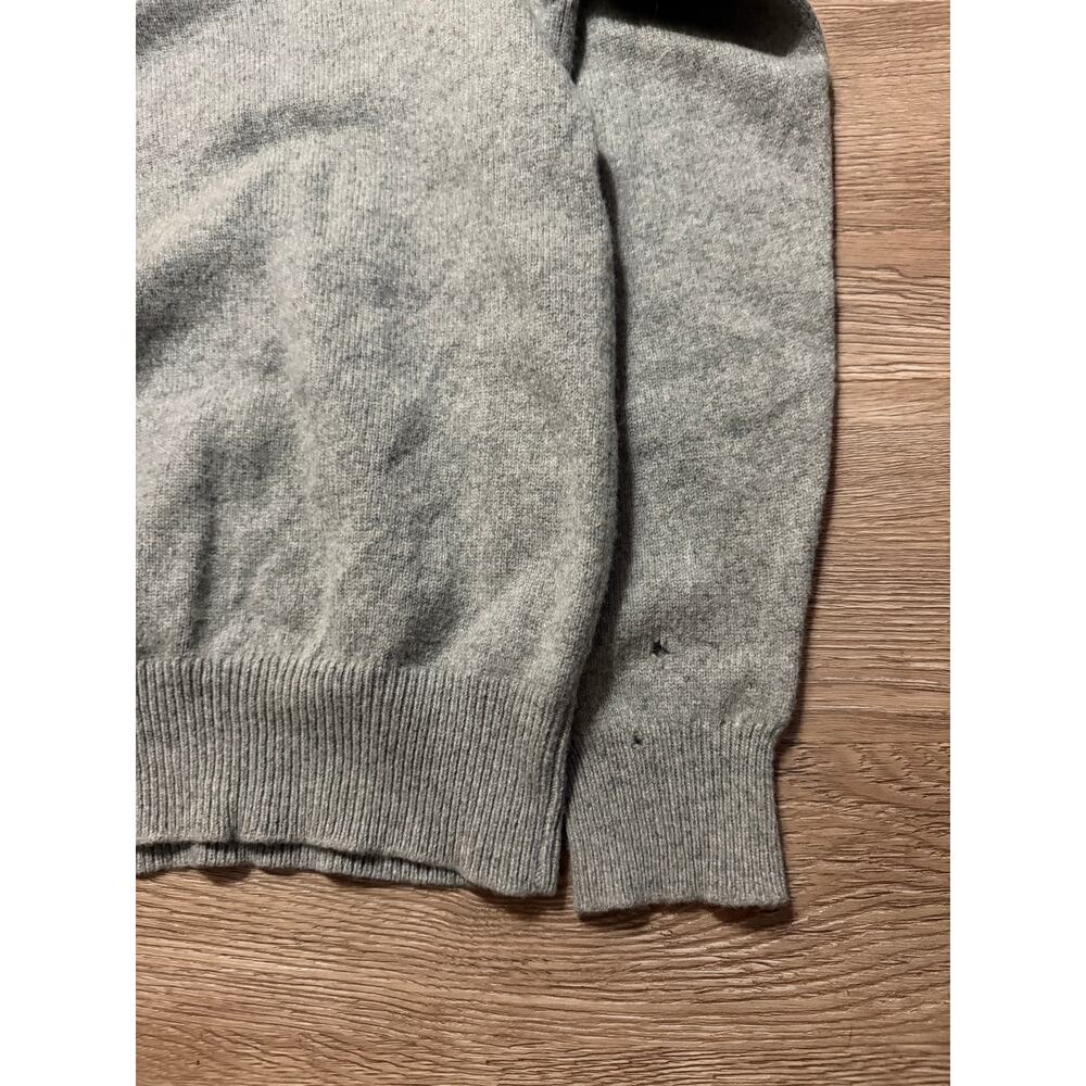 Polo Ralph Lauren Quarter Zip Sweater Gray Merino Wool Pony Logo Men's XL - Picture 5 of 5